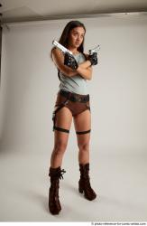 SHRIMA STANDING POSE WITH TWO GUNS